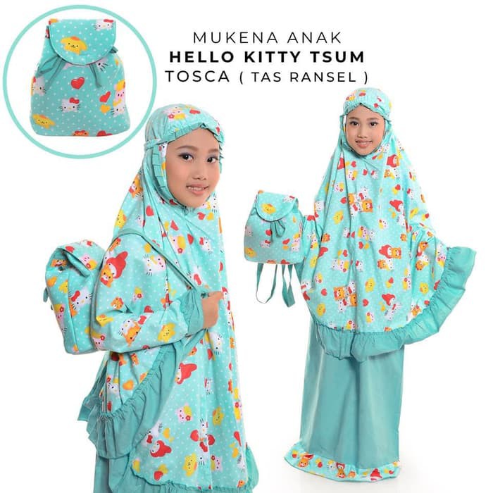 Mukena Anak, Mukena terusan, Bordir Tile