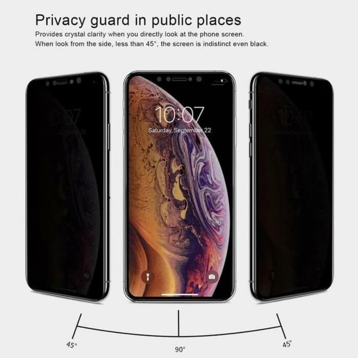 TEMPERED GLASS SPY IPHONE XS MAX - ANTI GORES SPY - FA