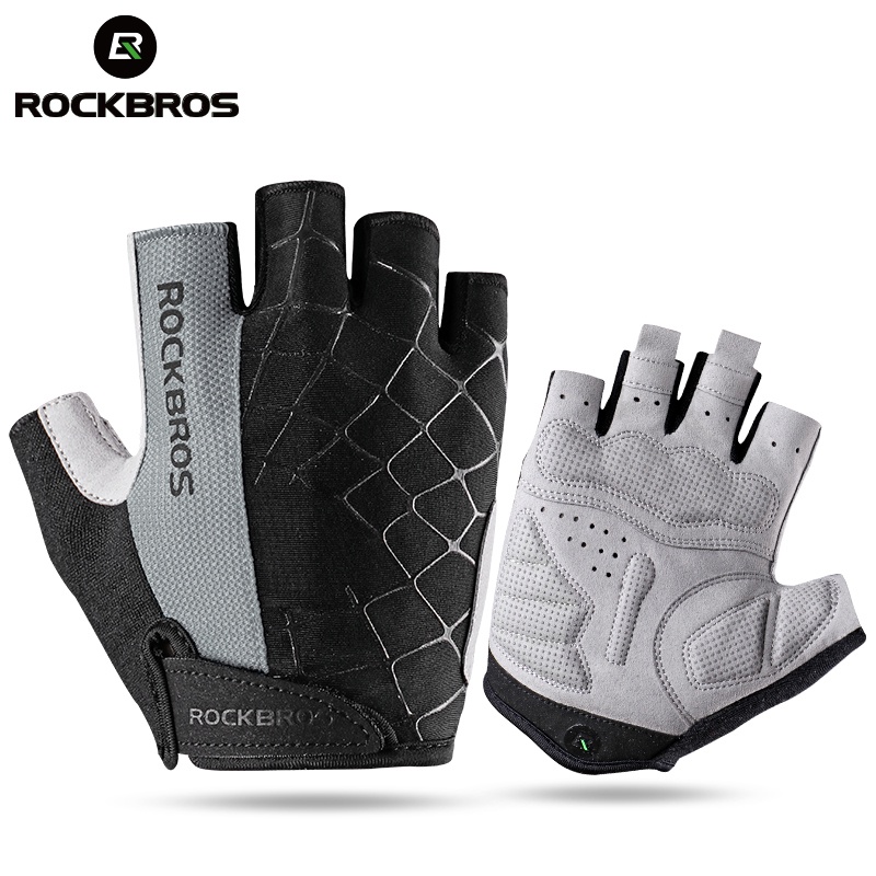 SH8 Rockbros Sarung Tangan Spider Full Finger Half Finger Anti-Skid Sepeda Fitness S109 SIZE M L S109 Black GS8