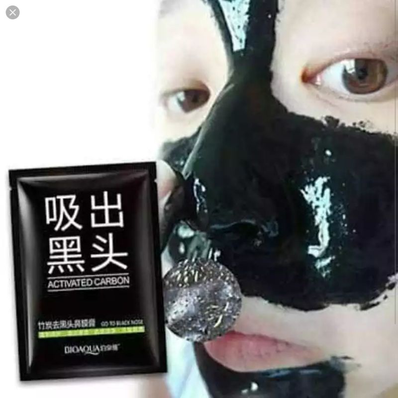 ACTIVATED CARBON BLACK MASK SACHET / MASKER ARANG / MASKER KOMEDO HIDUNG