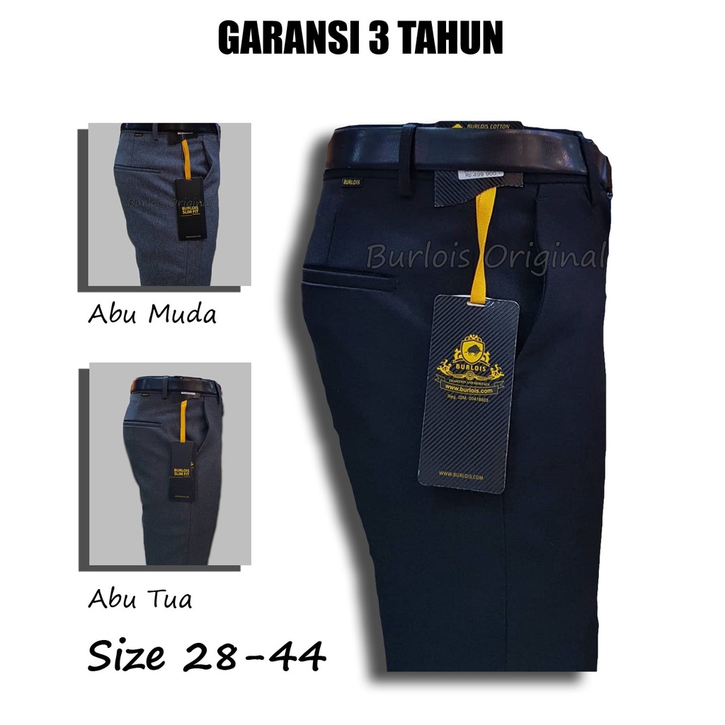 Celana Panjang Pria Formal Model Slimfit Hitam Abu Muda Abu Tua Biru Coklat