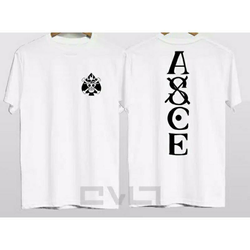 Baju Kaos Anime Onepiece ace logo