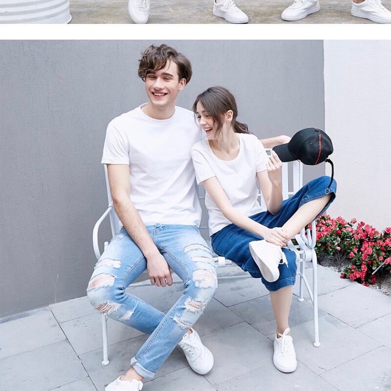 Unisex Simple Short-Sleeve Cozy T-Shirt Cotton Round Neck Kaos Polos Import XXL XL 2XL L M Baju Pria