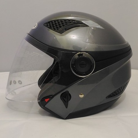 Helm Zeus Half Face Import ZS-610 S Silver