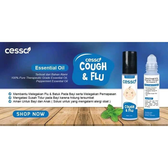 Cessa Cough n Flu Essential Oil 8 ml (0-2 tahun) -  Pereda Batuk Flu Bayi