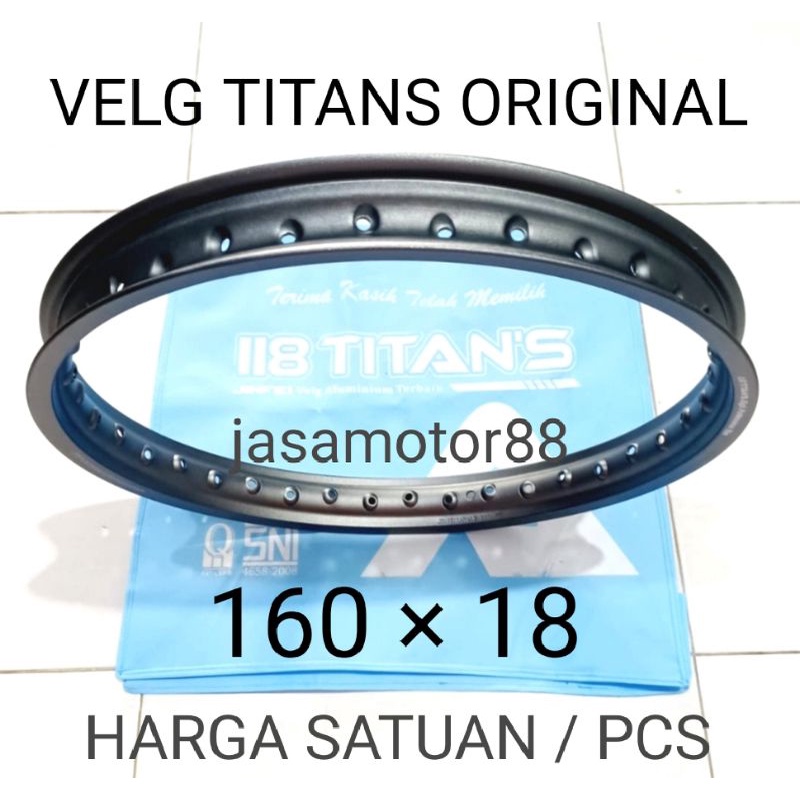 VELG TITANS KULIT JERUK UKURAN 160 × 18 WARNA TITANIUM