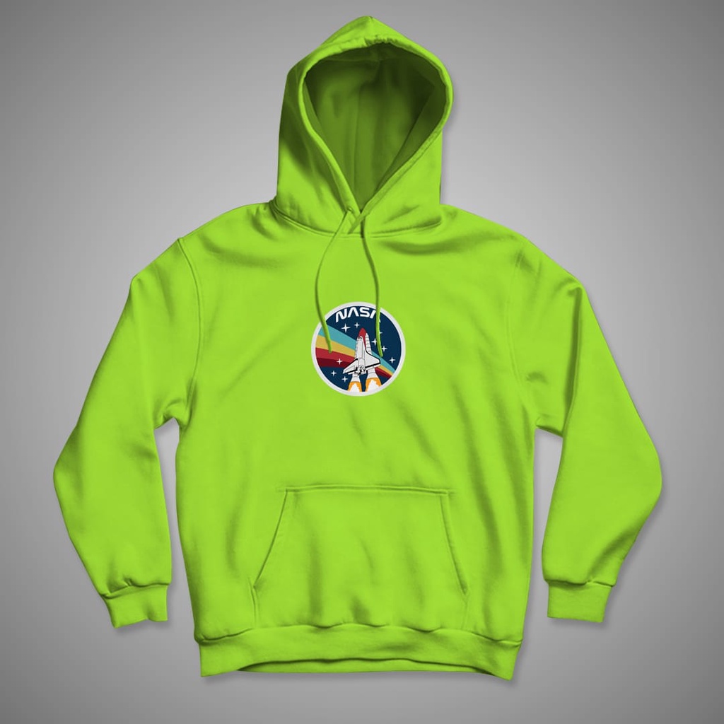HOODIE WANITA NASA CIRCLE RAINBOW / HOODIE WANITA TEBAL-AVOCADO