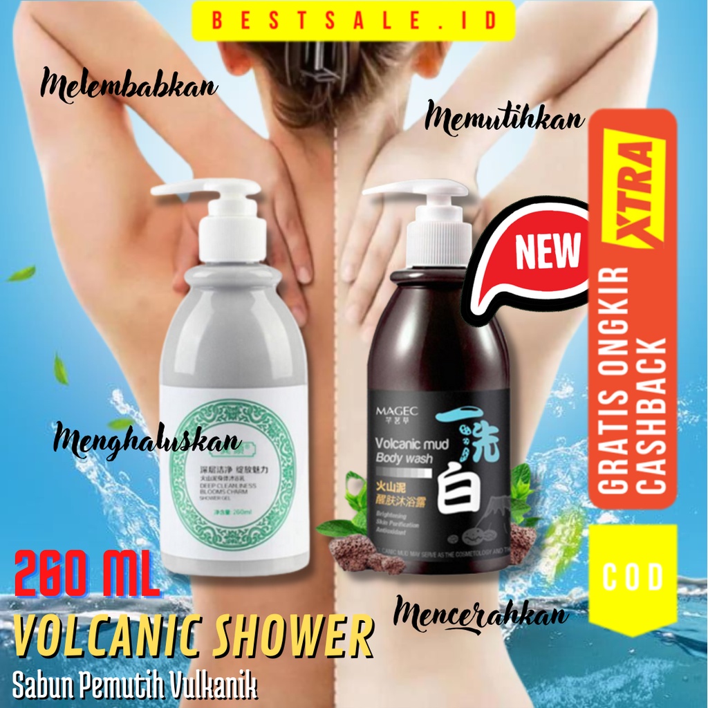 Sabun Lumpur Vulkanik 260ML - Sabun Pemutih Badan 260ML - Mergeco Volcanic Mud Bath 260ML