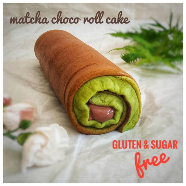 

FLOURLESS KETO DEBM CHOCO MATCHA ROLL CAKE BOLU GULUNG