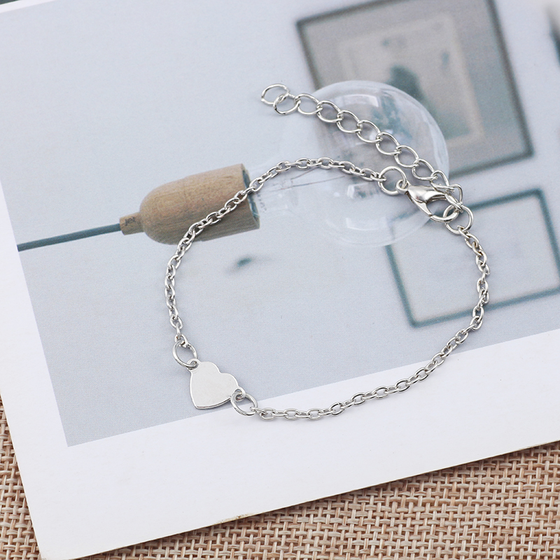 Gelang Bahan Metal Warna Silver Gaya Korea Untuk Wanita