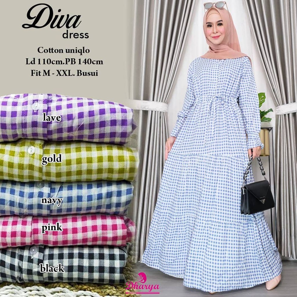 ALFAZZA / DIVA DRESS BY ALFAZZA BESTSELLER/ LILAC /KATUN KOTAK PREMIUM / AIZE JUMBO FIT TO XXL BUSUI