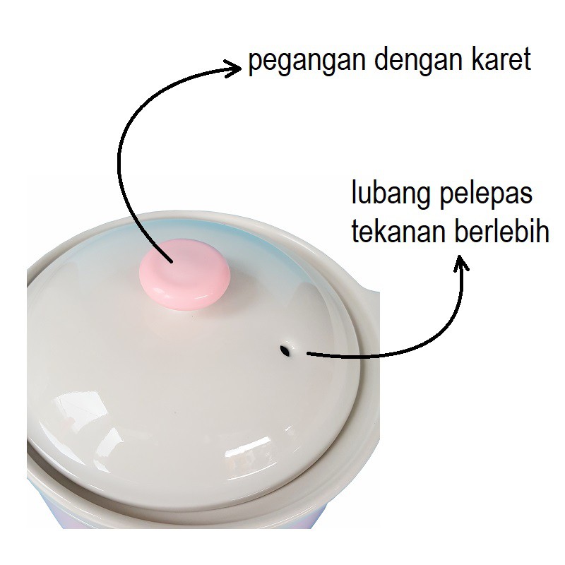 Slow Cooker Baby Safe LB009 Pink 0.8L with Light Indicator Perlengkapan Bayi Garansi Resmi 1th