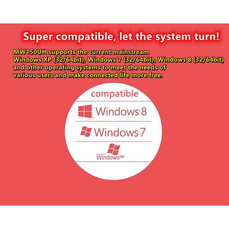Mercury driver-free USB plug and play wireless network card MW150UH