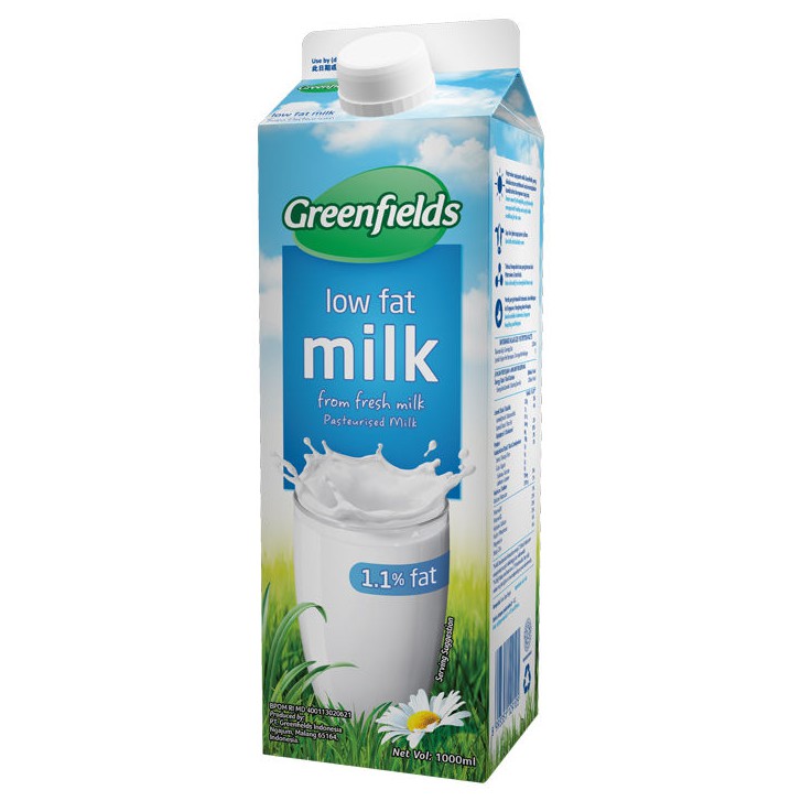 

GREENFIELDS FRESH LOW FAT MILK 1L