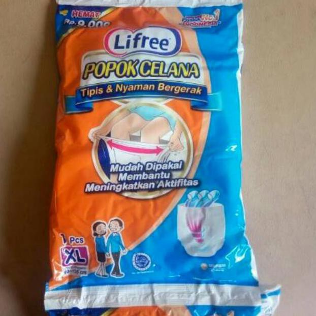 Asli Lifree Popok Celana Tipis Ukuran Xl Isi 1(Popok Orang Dewasa / Lansia)