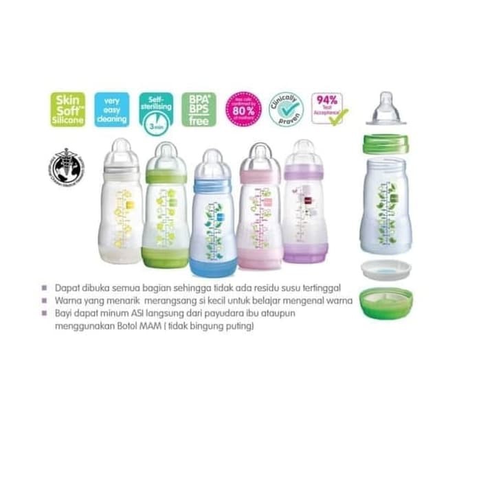 MAM Botol Susu Anti Kolik / Anti Sedak / MAM  Anti Colic Bottle 260 ML