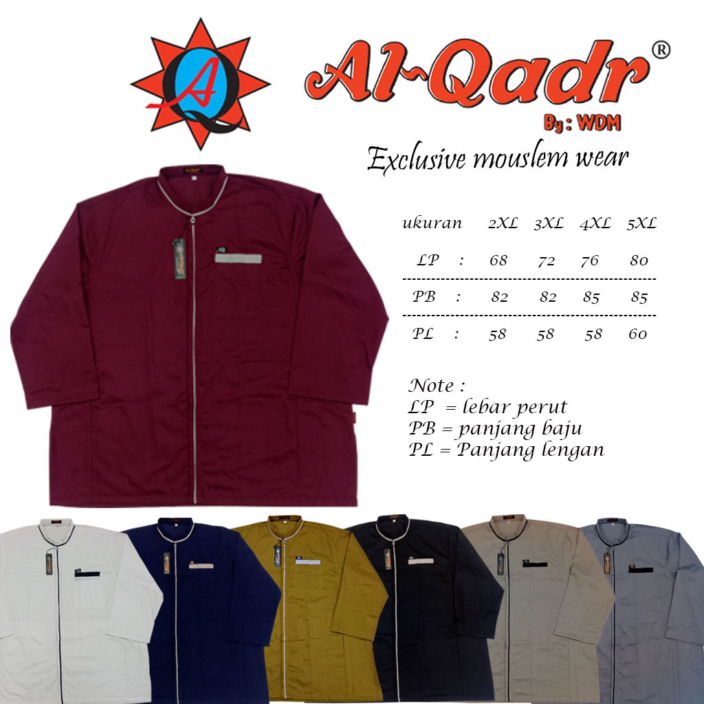 Baju koko Pria Jumbo  Al qadr/AB Alkahfi Bareno  syubbanul muslim koko azzhari