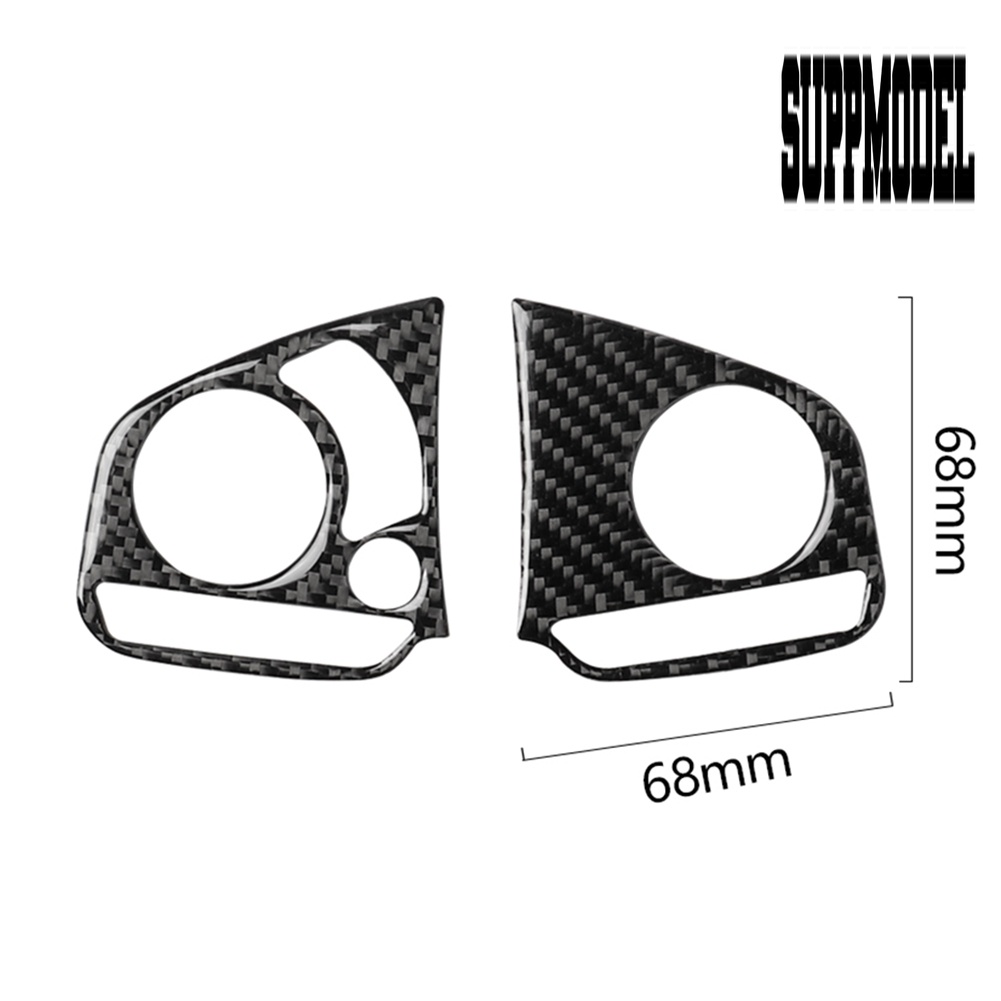 2pcs Stiker Cover Stir Mobil Bahan Carbon Fiber Untuk Honda Civic 2016-2019