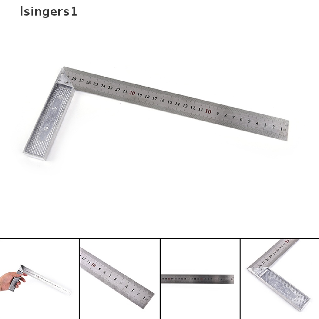 (lsingers1) 1pc Penggaris Siku 90 Derajat 15x30cm Bahan Stainless Steel