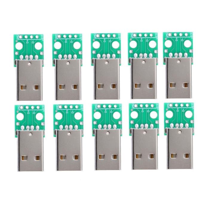 Male USB Type A to DIP 2.54mm Adapter