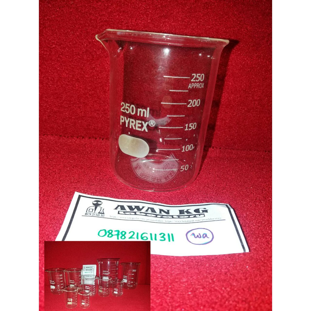 BEAKER GLASS GELAS BEAKER KIMIA 250 ML PYREX | Shopee Indonesia