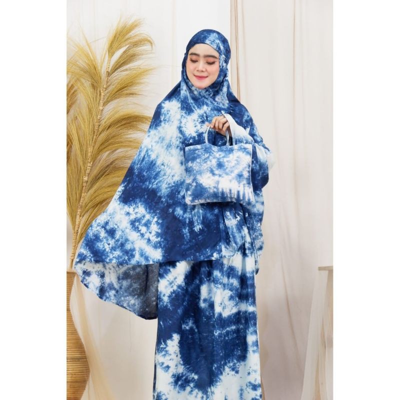 Mukena katun motif  Tie dye  Tsania  terbaru