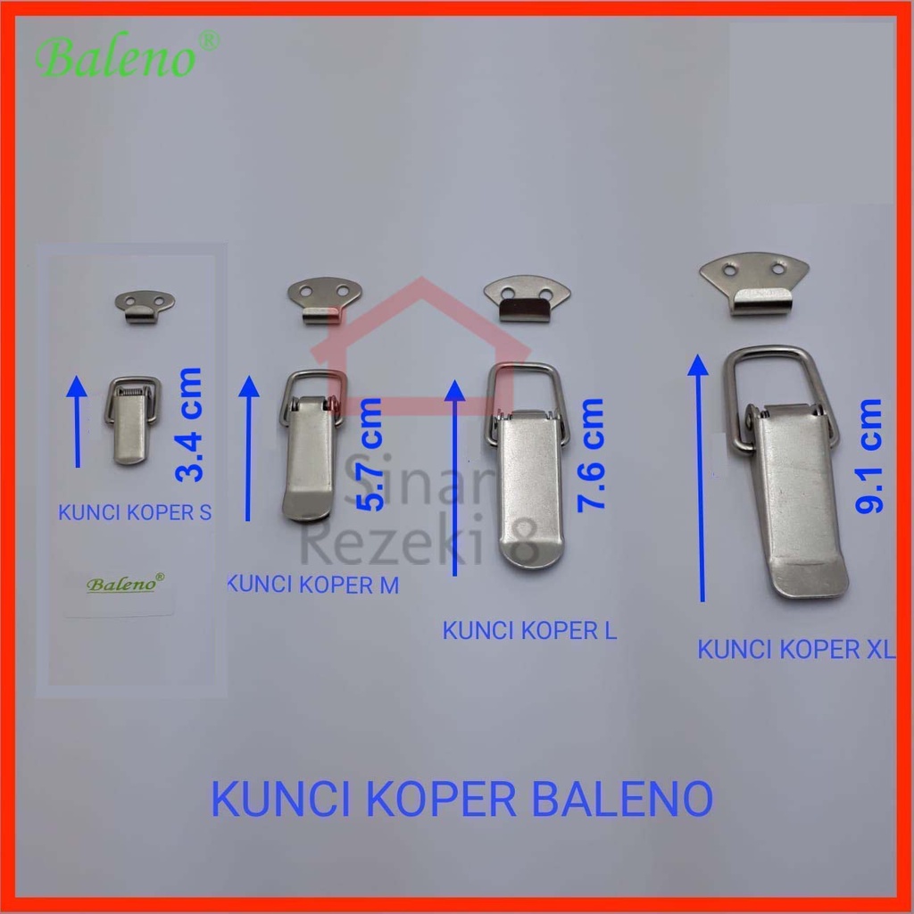 Kaitan Koper  / Overval Kunci Kait Peti Pengait Kaitan Grendel Koper XL M L Large Hard Case Overpal