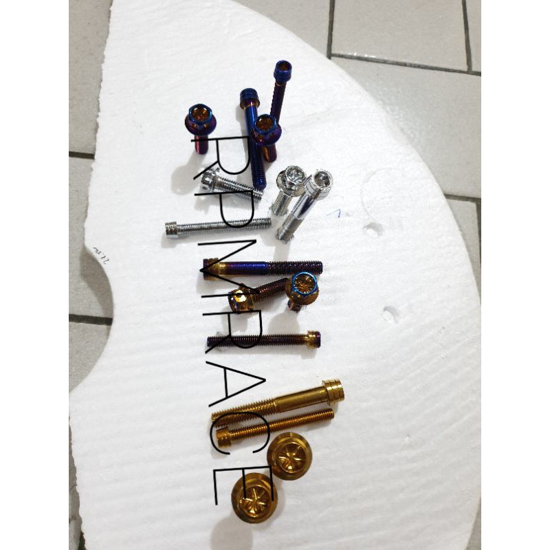 Baut Probolt Gold Flower Honda Flower Breket Kaliper Monoblok Untuk Beat Scopy Vario Dll