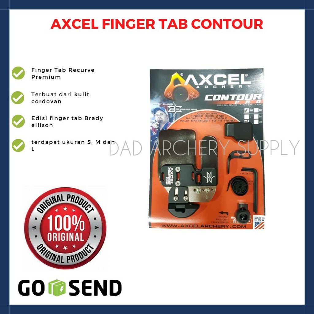 AXCEL TAB CONTOUR PRO BRADY ELLISON SERIES / FINGER TAB BRADY ELLISON