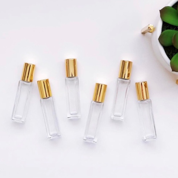 5ml Kotak Panjang Botol Roll On Kaca Metal Roller Bottle Essential Oil Aromatherapy Parfum Roll DHJB