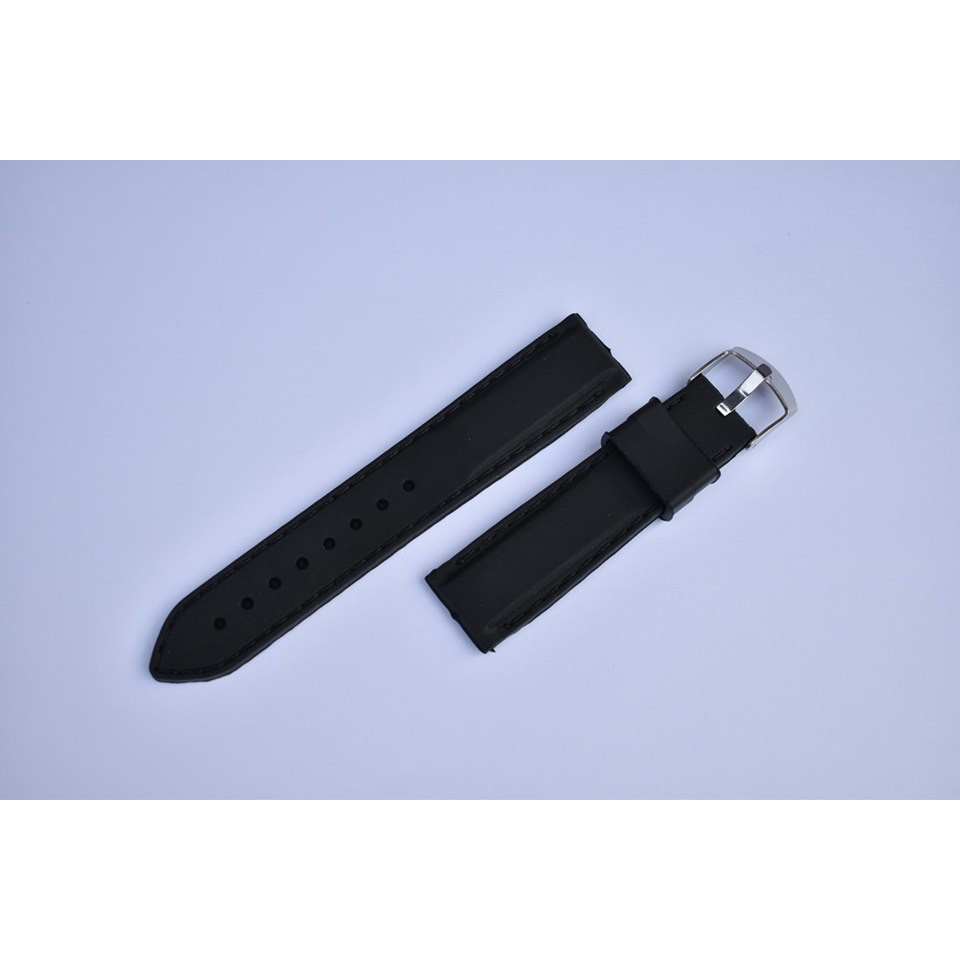 Tali Jam Tangan Rubber 20mm Strap Rubber Watch Karet 20mm hitam