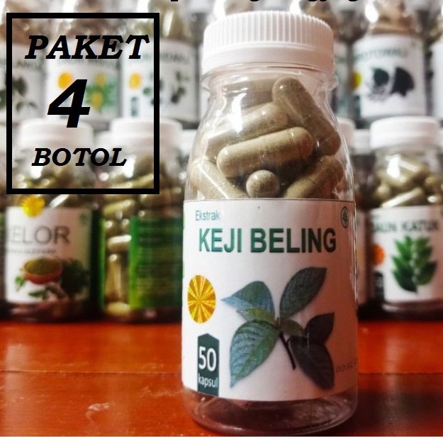 

KEJI BELING kapsul herbal obat batu ginjal sakit pinggang Paket tuntas sembuh PAKET ISI 4 BOTOL