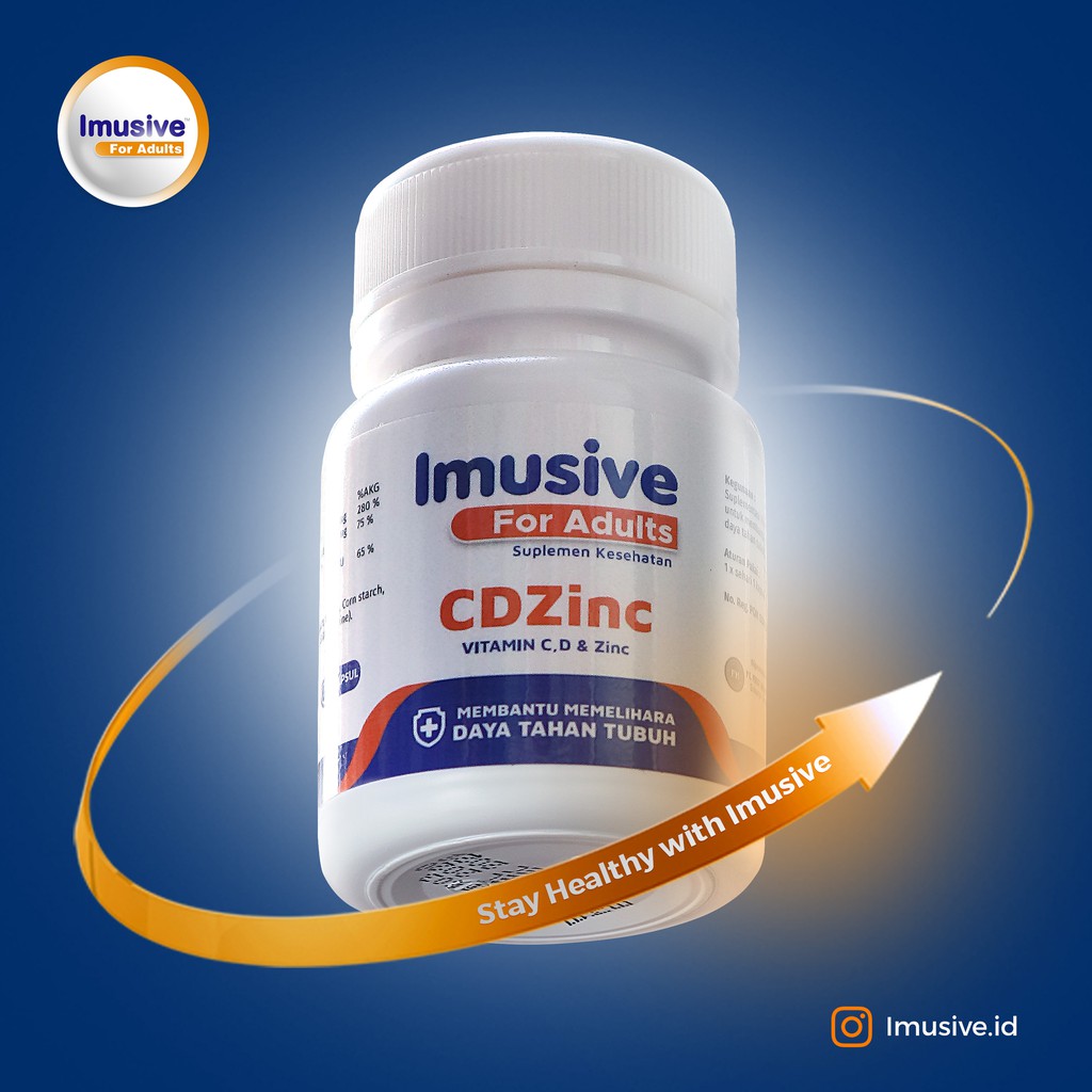 New CDZinc - 60 kapsul - IMUSIVE For ADULTS  - Vitamin CDZinc - Vitamin Daya Tahan Tubuh