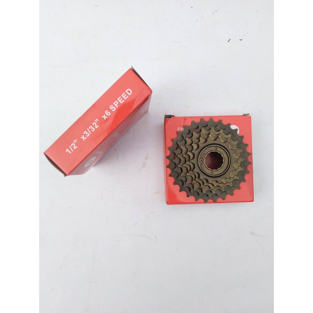 Freewheel Sprocket 6 Speed Gir Belakang Susun Megarange Sepeda MTB Lipat