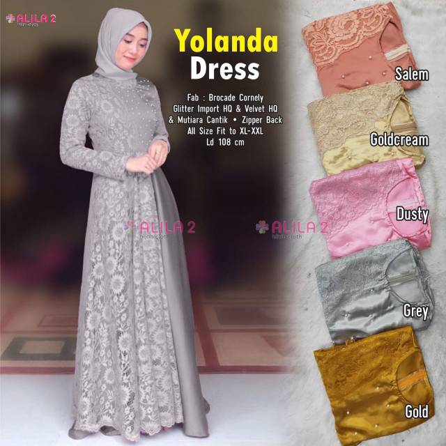YOLANDA PREMIUM DRESS//LONGDRESS//CASUAL DRESS PREMIUM//BESTSELLER