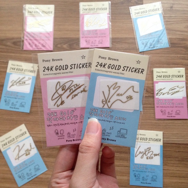 Stiker EXO 24k Gold Sign Anti Radiasi