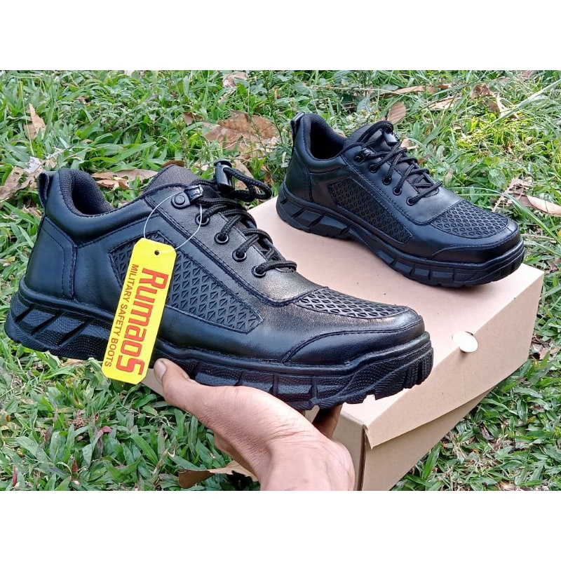 Rum85 sepatu kets tactical RUMAOS model sarangtawon kulit sapi asli