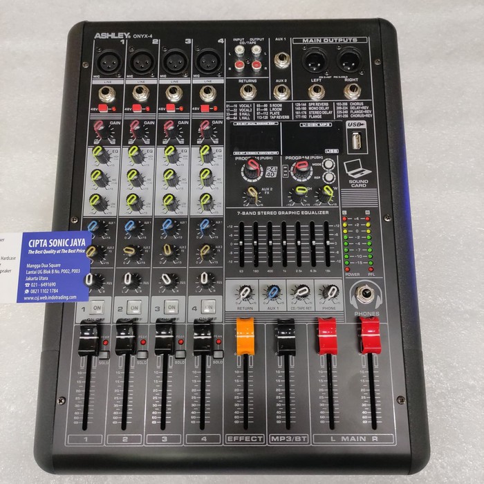 Mixer Ashley Onyx 4 Original 4 Channel Bluetooth