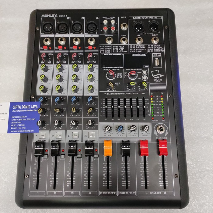 Mixer Ashley Onyx 4 Original 4 Channel Bluetooth