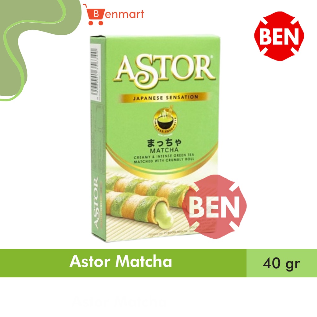 

Astor Matcha 40g 40gr 40 g gr gram - Wafer Stick Green Tea Hijau Kecil