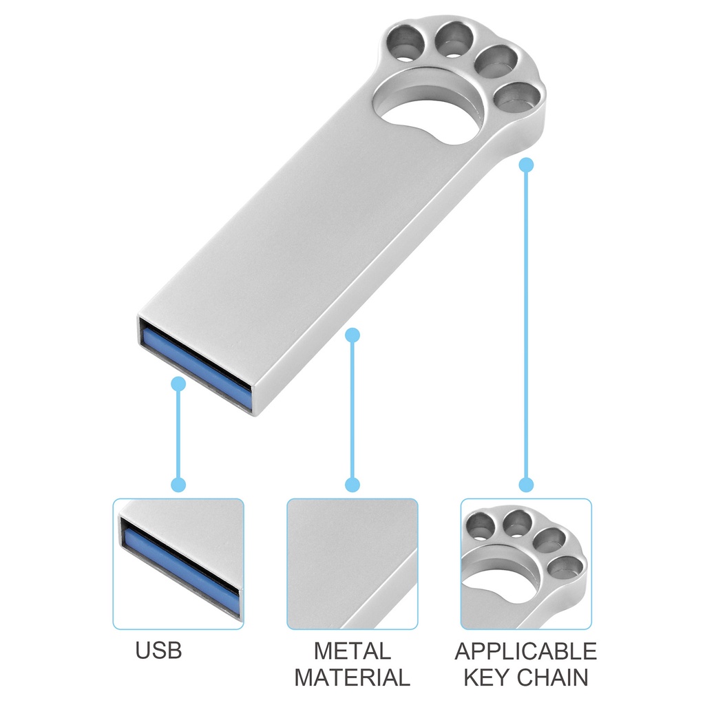 Huluboy Flashdisk USB 3.0 Mini Portable 4 / 8 / 16 / 32 / 64GB Dengan Adapter Tipe-c