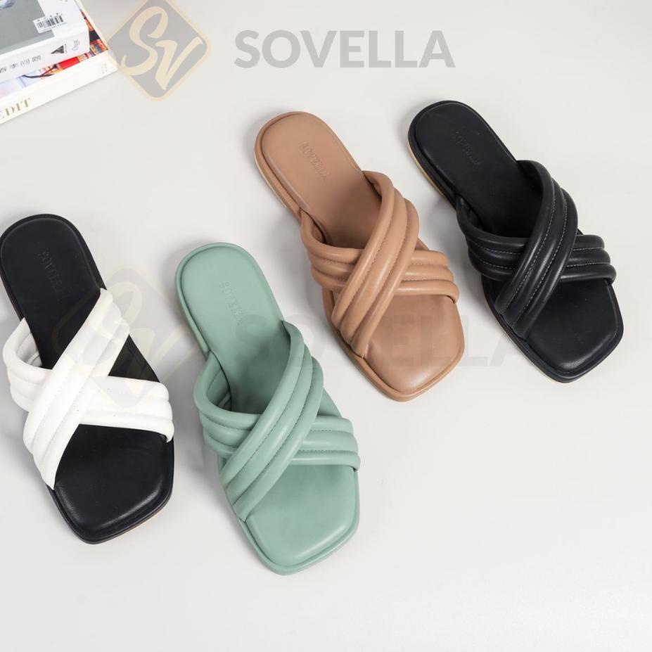 Keluaran Terbaru.. SOVELLA Amyra Sepatu Wedges Sandal Wanita Sendal Hak