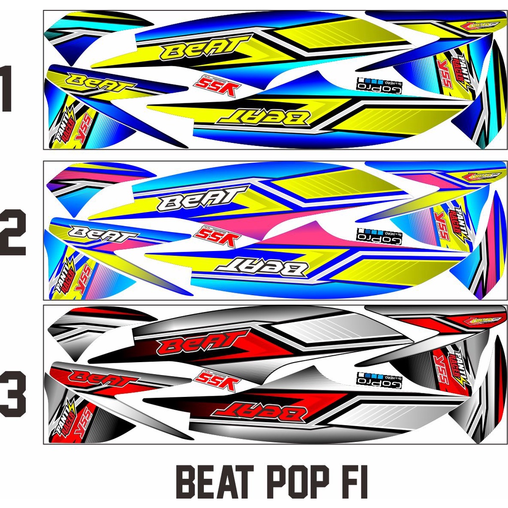 VARIASI LIS/ COD-STRIPING/STICKER CUSTOM HONDA BEAT POP FI MOTIF ROAD RACE/STICKER VARIASI STIKER MO