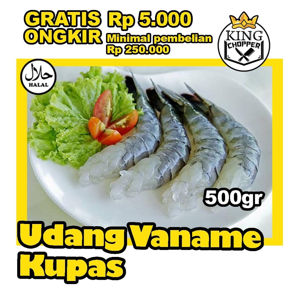 

UDANG VANAME KUPAS FROZEN BERSIH SEAFOOD IKAN FRESH SEGAR AYAM DAGING POTONG SLICE FILLET CUMI BEKU