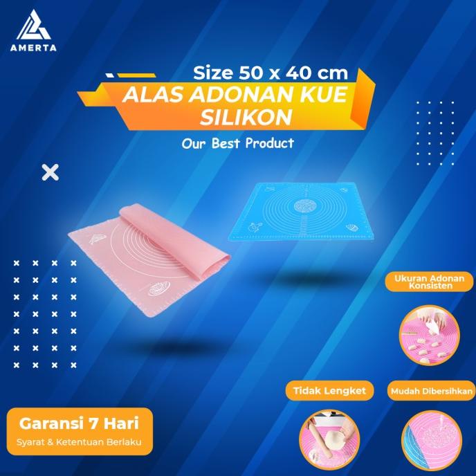 $$$$] Alas Adonan Kue Fondant Silikon 50X40cm Silikon matras kue alas adonan