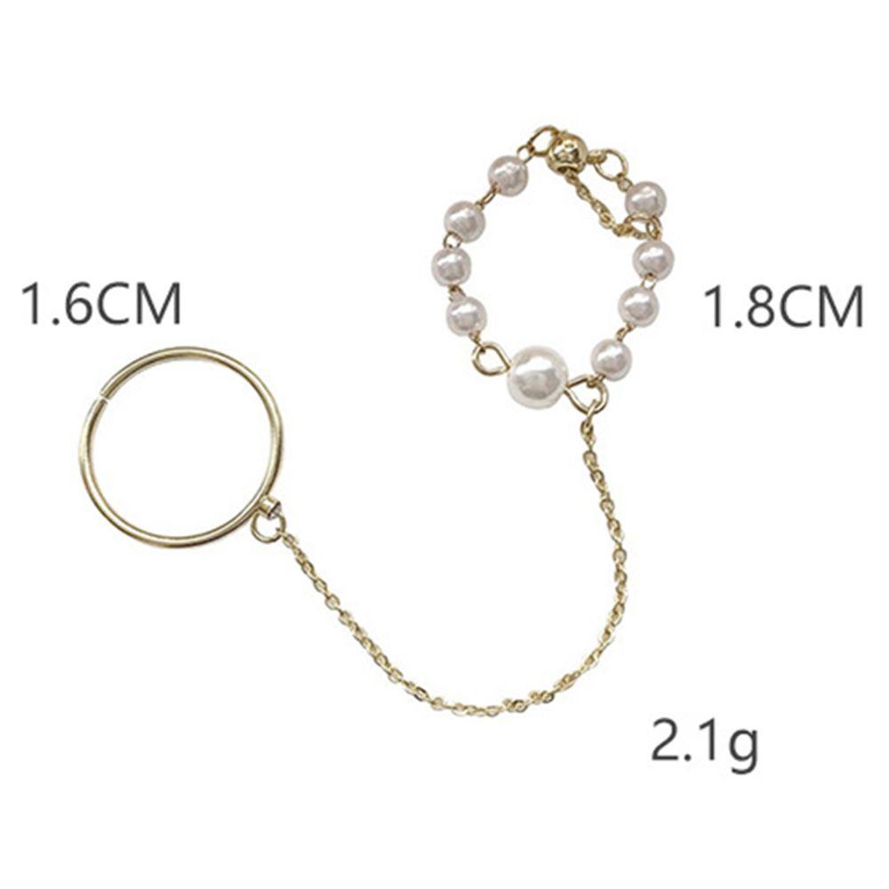 4pcs Cincin Model Terbuka Desain Bunga Aksen Mutiara Warna Emas Untuk Hadiah Valentine