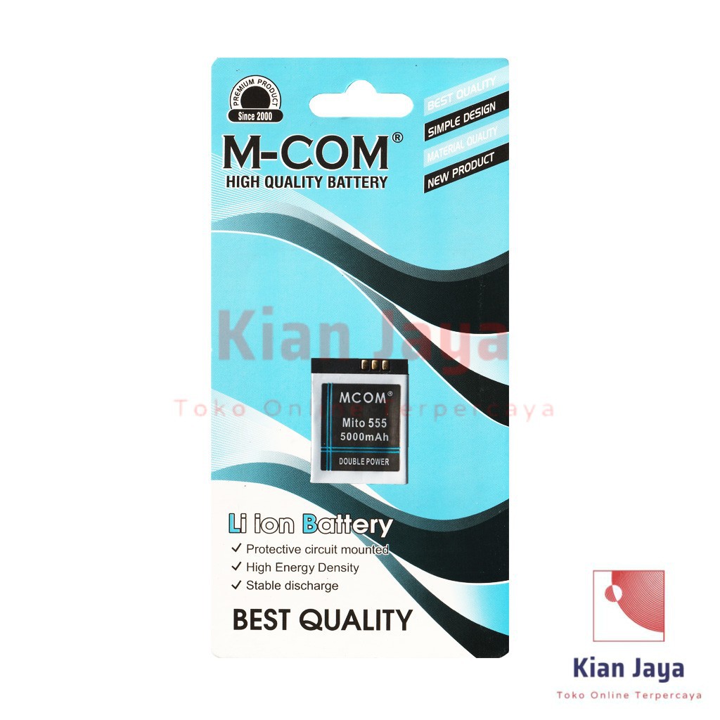 MCOM Baterai Jam Tangan Mito 555 Original Double Power Batrai Batre Battery HP