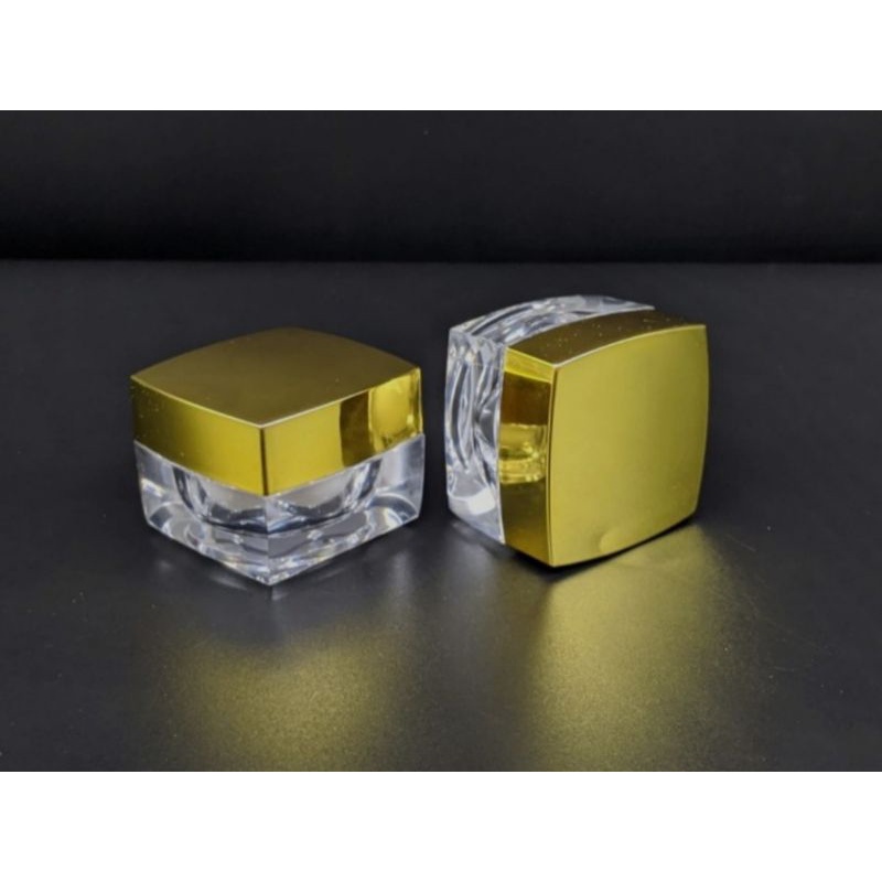 POT CREAM 10GR/POT ACRYLIC SQUARE 10GR GOLD/POT CREAM 10GR KOTAK IMPORT
