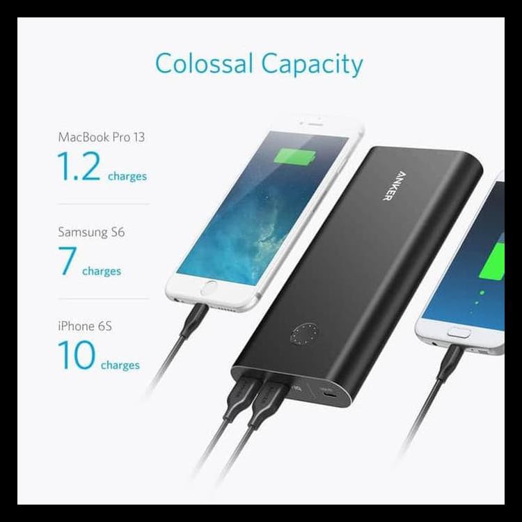 100% TERMURAH ANKER POWERCORE+ 26800 USB-C POWERBANK - BLACK A1375012 100% BERKUALITAS