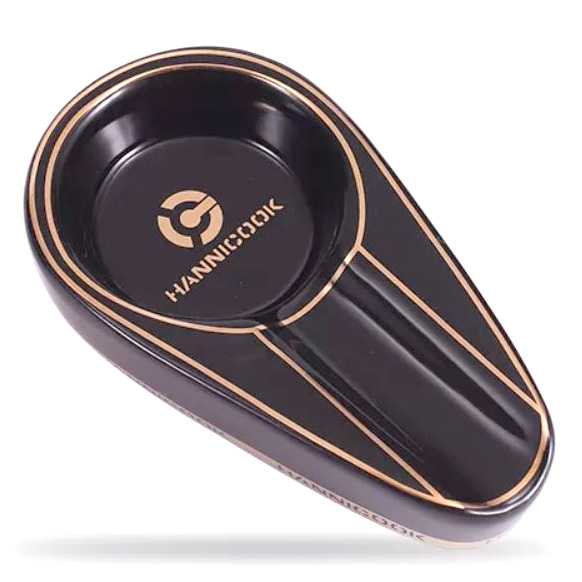 Asbak Keramik Aesthetic Asbak Cerutu Portable Koleksi Warna Hitam